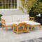 5 Pieces Acacia Wood Patio Conversation Set with 2-Tier Coffee Table Ideal for Outdoor Use